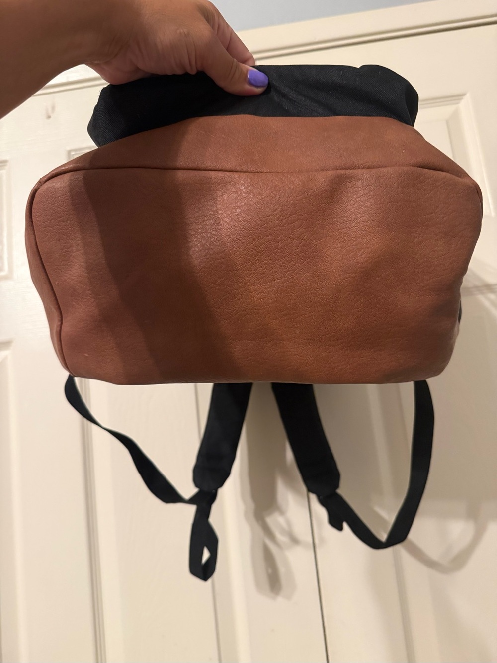 Jansport Black Backpack with Brown Base Accent - Picture 2 of 5